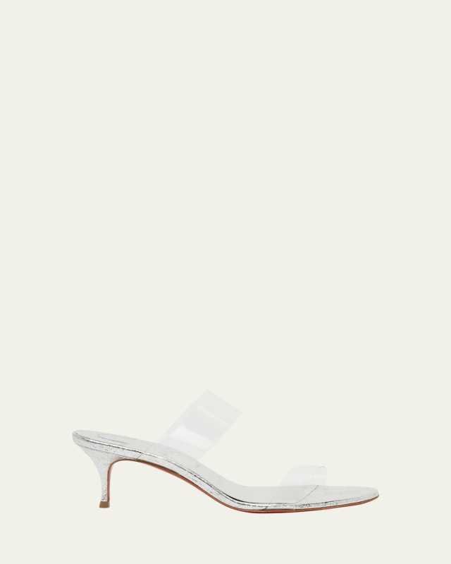 Just Nothing Clear Red Sole Slide Sandals